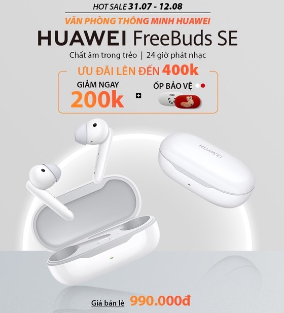 Tai nghe Freebuds SE mới của HUAWEI giá dưới 1 triệu đồng ảnh 2