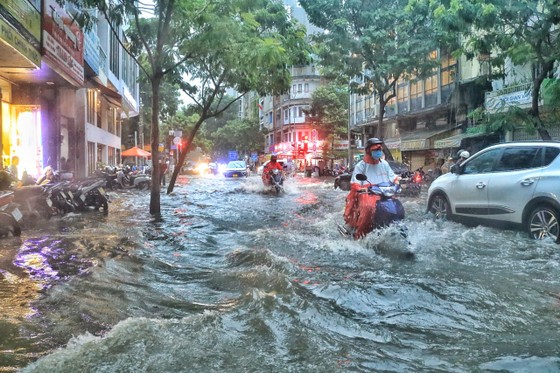 本市暴雨後多條街受淹   交通混亂 ảnh 1