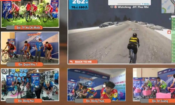 Minh Trí đánh bại các “Vua leo núi” về nhất chặng đèo cuộc đua xe đạp Thực tế ảo HTV ảnh 1