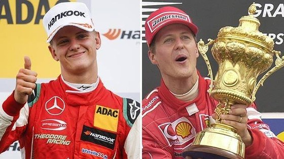 Michael Schumacher (phải) có người nối dõi trên đường đua F1.