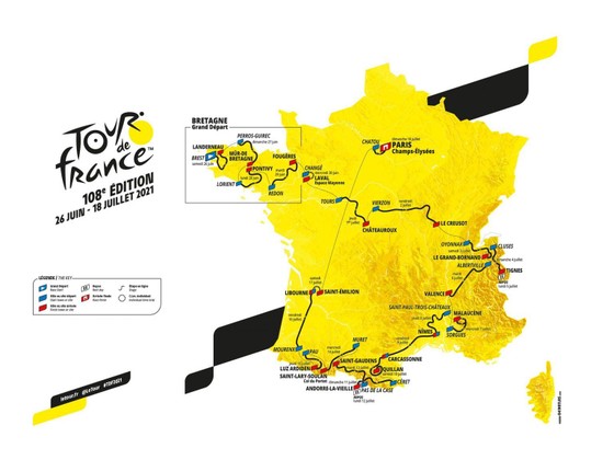 Lộ trình Tour de France vừa được công bố. Ảnh: Letour.fr