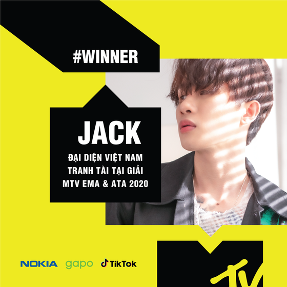 Binz và Jack là đại diện Việt Nam tranh giải MTV EMA 2020 và ATA 2020 ảnh 1