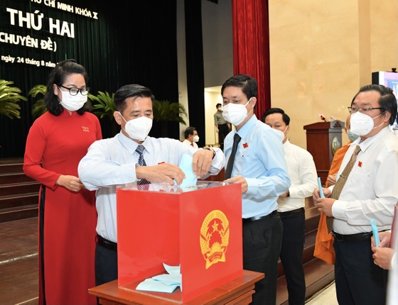 Ông Phan Văn Mãi làm Chủ tịch UBND TPHCM ảnh 2 Đồng chí Phan Văn Mãi được bầu giữ chức vụ Chủ tịch UBND TPHCM ảnh 3