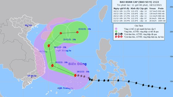 Bão RAI (bão số 9) bất thường, còn 60 tàu trong vùng nguy hiểm ảnh 2 Bão RAI (bão số 9) bất thường, còn 60 tàu trong vùng nguy hiểm ảnh 2