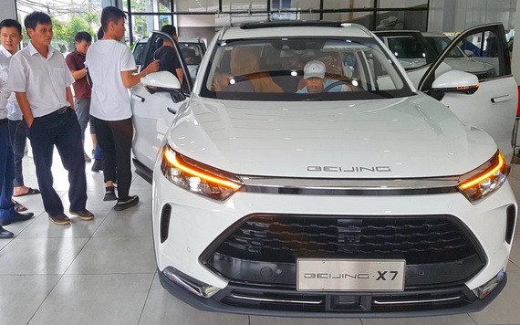 大量廉价中国汽车进口越南 从中国进口的Beijing X7汽车。(图源:安儿)