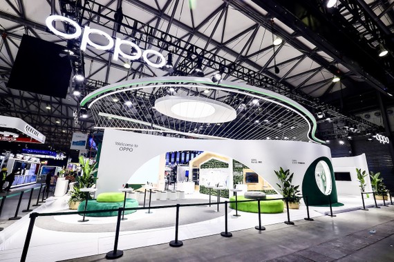 Một góc triển lãm của OPPO tại MWC Thượng Hải 2021