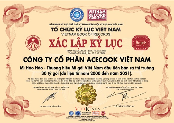 Hảo Hảo lập kỷ lục sản phẩm mì ăn liền được tiêu thụ nhiều nhất Việt Nam 