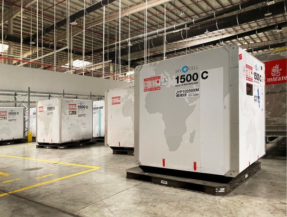 Các container của SkyCell sử dụng công nghệ vật liệu cải tiến để duy trì hàng hóa nhạy cảm với nhiệt độ ổn định