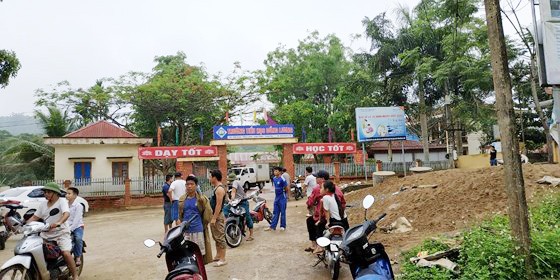 Trường Tiểu học Đồng Lương - nơi xảy ra vụ việc
