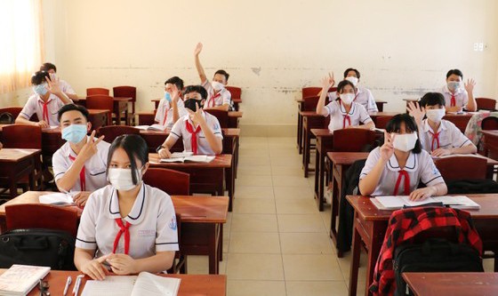 Học sinh Trường THCS Nguyễn Thị Minh Khai (phường 9, TP Cà Mau) trong giờ học