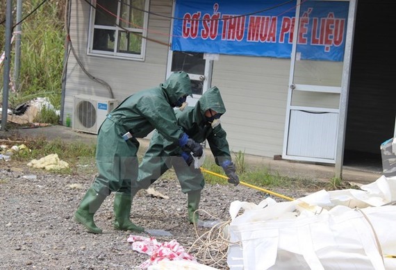 A drill on responding to radiation and nuclear incidents in Thai Nguyen in 2016 (Photo: VNA)