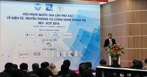 The 21st National Conference on Electronics, Communications, and Information Technology opened in Hanoi on December 14 (Photo: qdnd.vn)