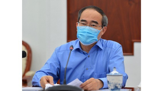 Party Chief Nguyen Thien Nhan at the conference (Photo: SGGP)