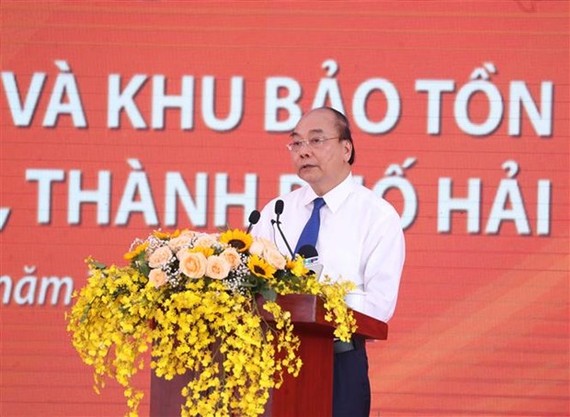Prime Minister Nguyen Xuan Phuc speaks at the ceremony (Photo: VNA)