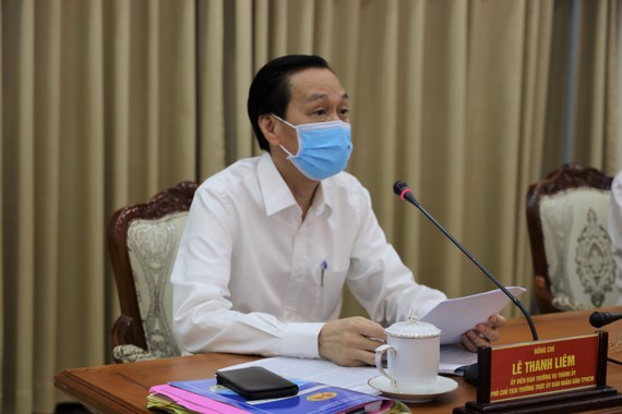 Standing Deputy Chairman Le Thanh Liem presides the meeting (Photo: SGGP)