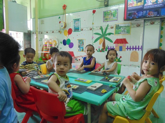 At a class in a private preschool (Photo: SGGP)