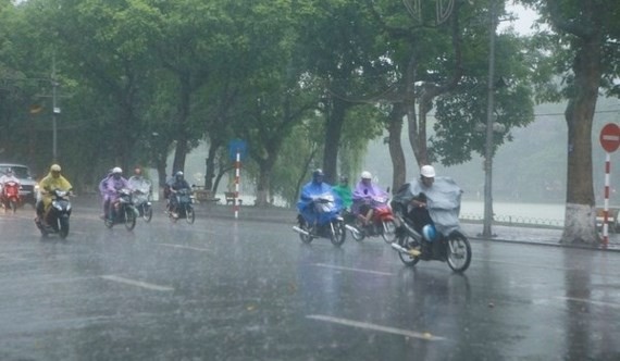People enjoys rains after the recent serious hot air 