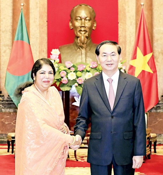 State President of Vietnam Tran Dai Quang and National Assembly Speaker of Bangladesh Shirin Ms. Sharmin Chaudhury