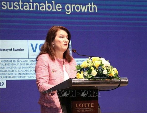 Swedish Minister for Foreign Trade Ann Linde (Photo: VNA)