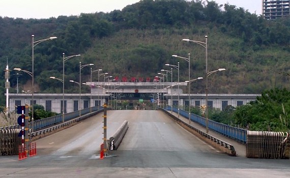 The Kim Thanh International Border Gate No. 2 of Lao Cai province on the first day of the suspension (Photo: VNA)