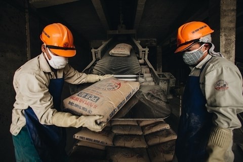 Cement bags stocked at a facility in Hai Duong province.( Photo tcgvn.com)