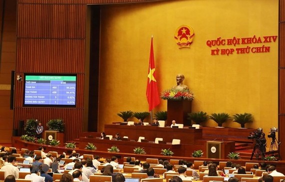At the ninth session of the 14th National Assembly (Photo: VNA)