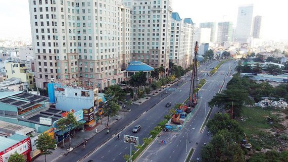 Nguyen Huu Canh Street Upgrading Project (Photo: Cao Thang)