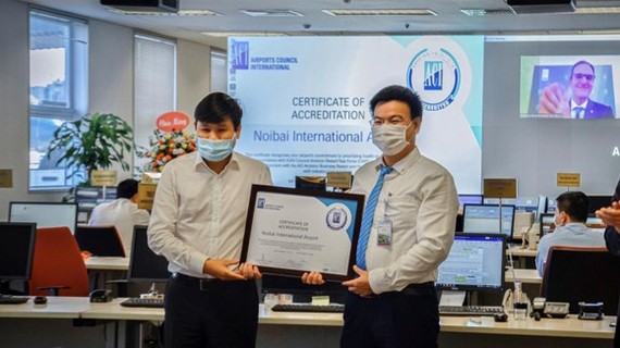 Noi Bai Airport receives Airport Health Accreditation certification from ACI