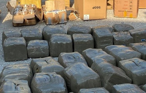 More than 665 kilograms of dried marijuana-based drug are seized. 