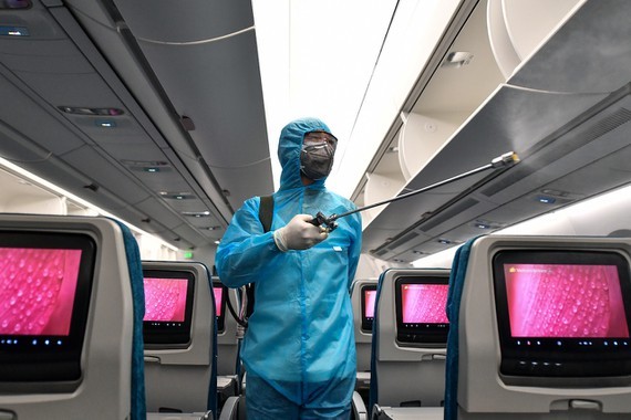 Vietnam Airlines has disinfected all airplanes from Hanoi.
