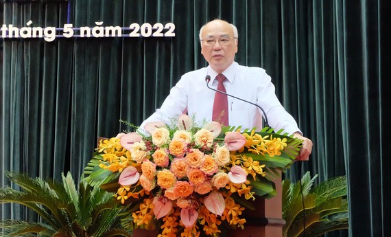 Trưởng Ban Tuyên giáo Thành ủy TPHCM Phan Nguyễn Như Khuê phát biểu tại hội nghị