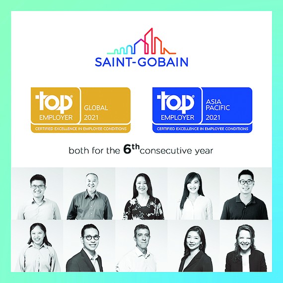 Năm thứ sáu Saint-Gobain được vinh danh giải thưởng Global Top Employer