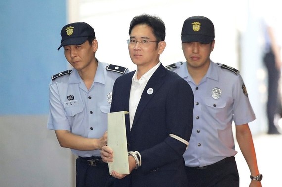 韓國法院25日對三星少主李在鎔涉嫌行賄前總統樸槿惠等罪名，判刑5年。（圖源：互聯網）