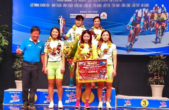 安江省天祿集團自行車隊奪得團體賽項冠軍和全賽事的黃衣。