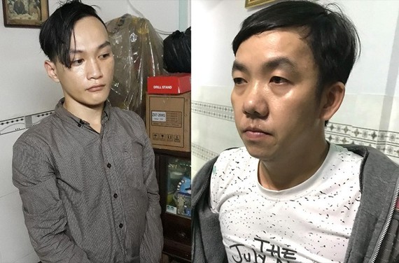 被逮捕的2名嫌犯陳玉德（左）和朱強。（圖源：公安機關提供）