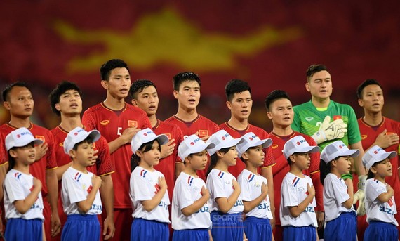 越南男足隊位居世界第一百以及亞洲第十七。（圖源：互聯網）