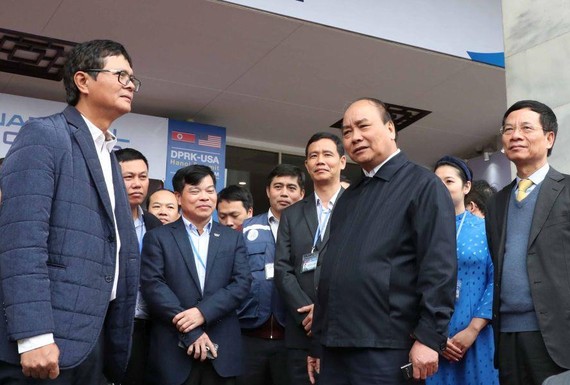 政府總理阮春福第三次視察國際新聞中心的籌備工作。（圖源：VGP）