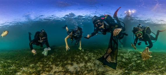 水下攝影師通過鏡頭聚焦塑料污染對全球海洋帶來危害。（圖源：互聯網）