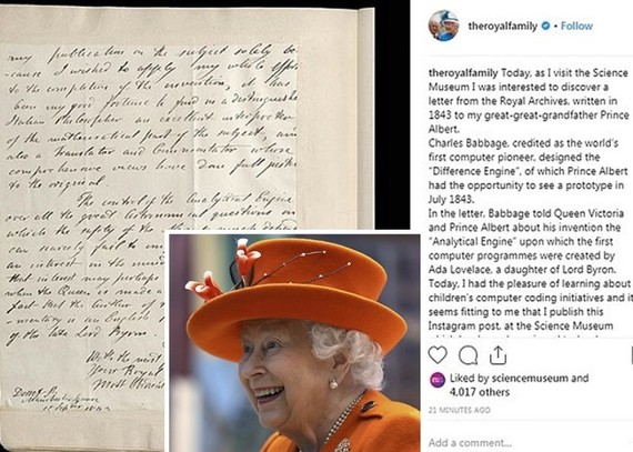 英女王首次在 instagram 上發帖。（圖源：AP）