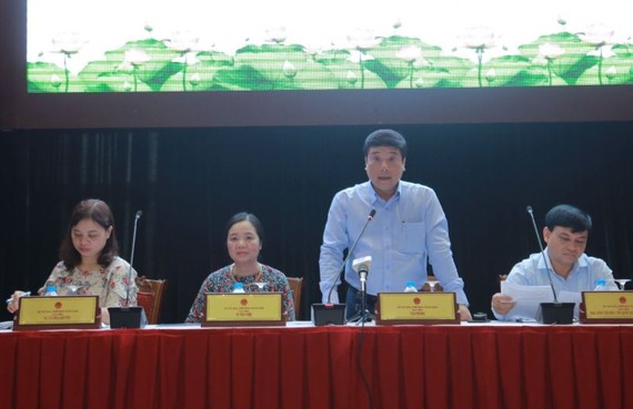 文體與旅遊部辦公廳主任、發言人阮太平在新聞發佈會上發言。（圖源：世公）