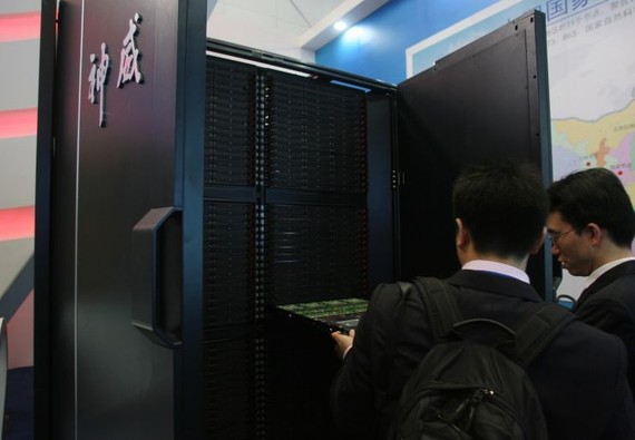 圖為中國神威藍光超級計算機。（圖源：互聯網）