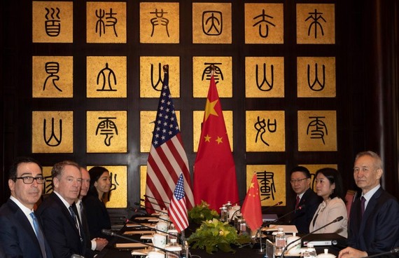 中美貿易談判第12輪磋商在上海西郊賓館展開。（圖源：AFP）