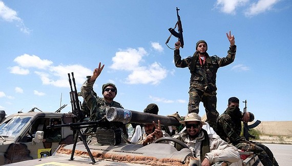 支持利比亞東部政權的武裝組織「國民軍」成員。（圖源：互聯網）