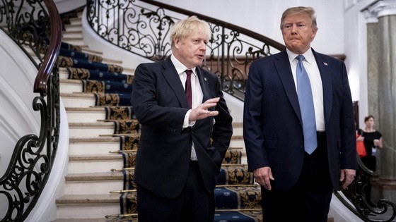 英國首相約翰遜和美國總統特朗普已經同意在2020年7月前，敲定英美貿易協定。（圖源：路透社）