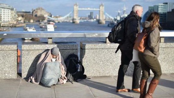 英國國家統計局：去年無家可歸死亡人數達726名，創下新的歷史紀錄。（圖源：CNN）