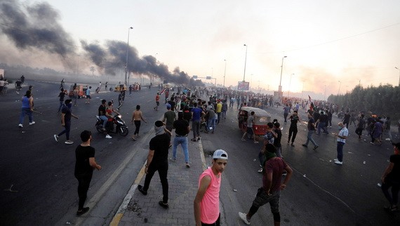 伊拉克連日發生反政府示威，已造成逾100人死亡。（圖源：路透社）