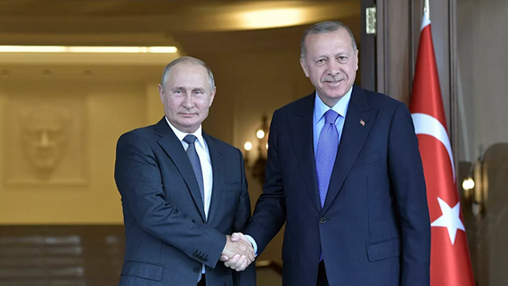 俄羅斯總統普京（左）與土耳其總統埃爾多安。（圖源：Sputnik）