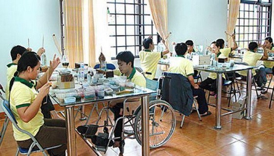 峴港市殘疾人士接受職業授藝。（示意圖源：秋莊）