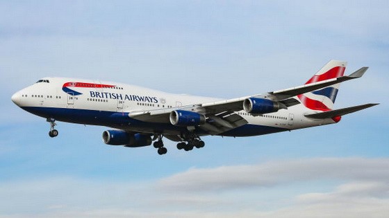 英國航空公司飛機。（圖源：互聯網）