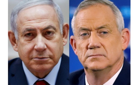 以色列總理內塔尼亞胡（左）與前參謀總長甘茨。（圖源：AFP）